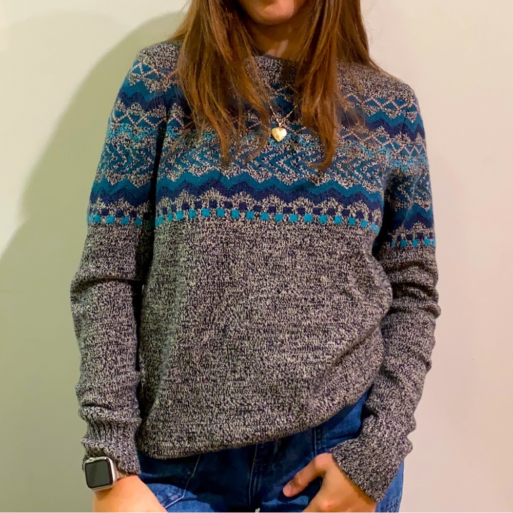Urban Pipeline Fair Isle Pattern Crewneck Sweater